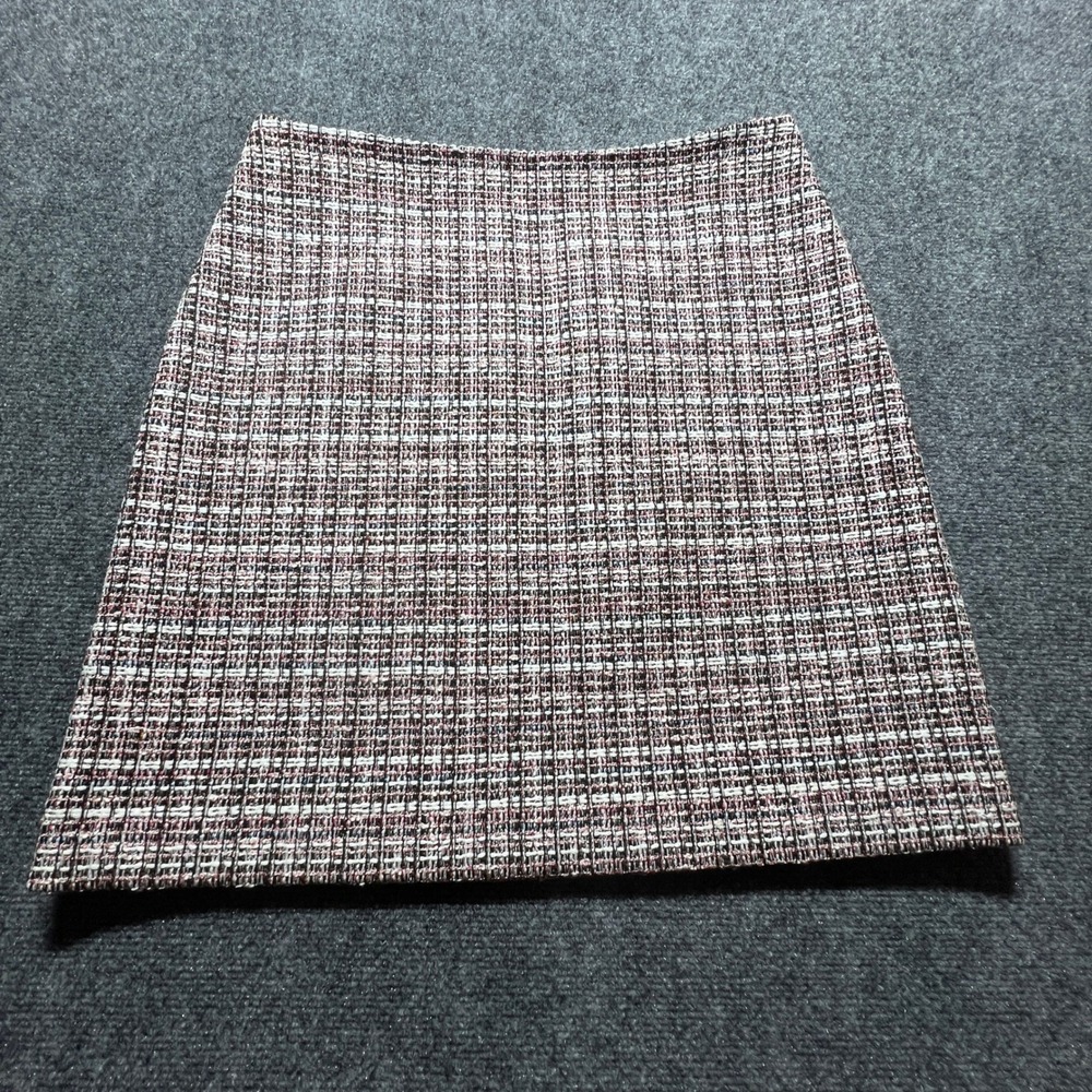 St. John Collection Tweed Mini Skirt Size 10 Multi Color Cotton Blend A-Line